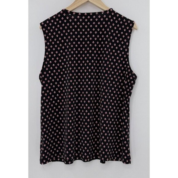 Liz Claiborne Liquid Knit Keyhole Front Blouse Petite XXL Boho Office Workwear - Picture 2 of 8